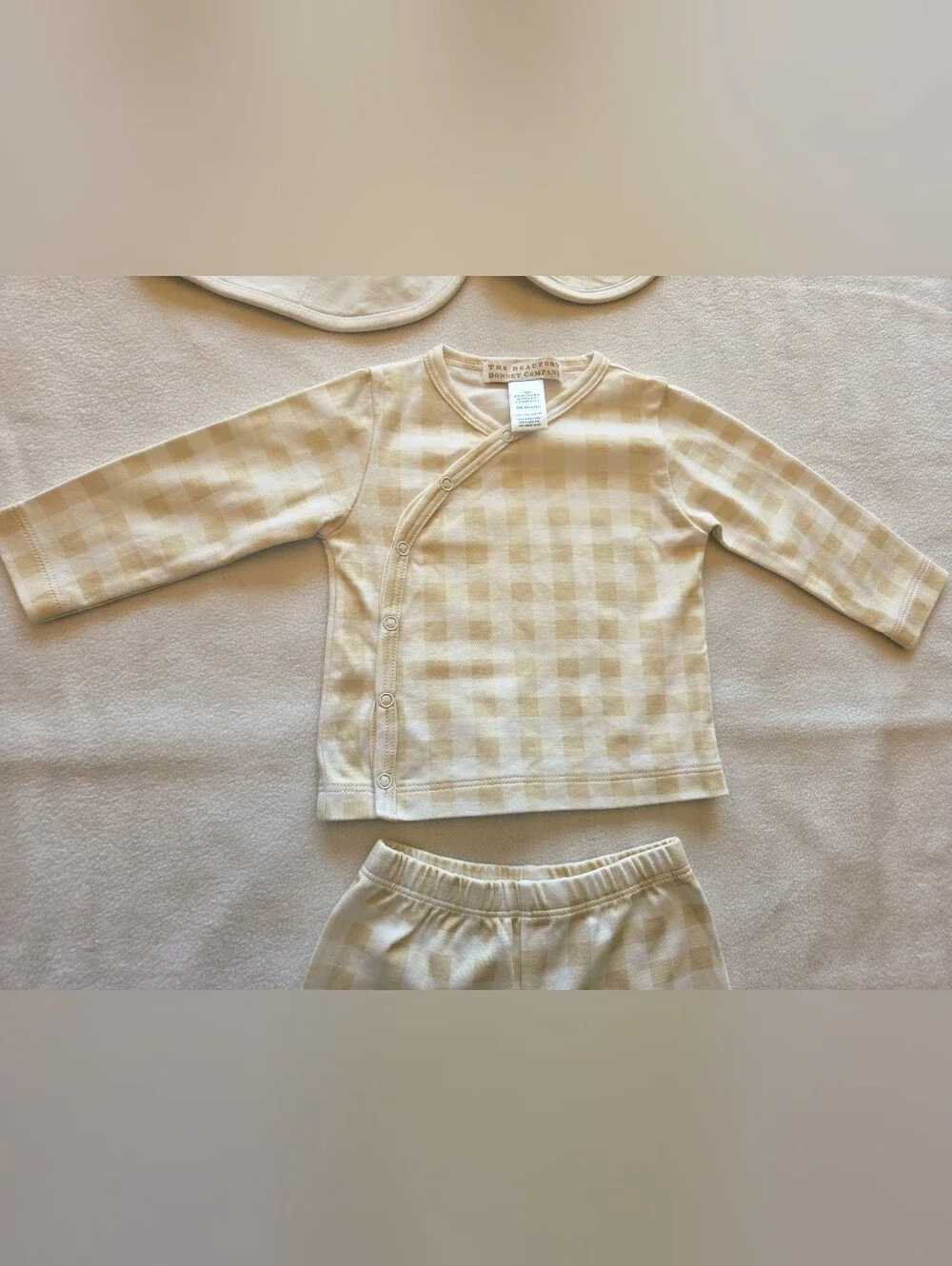 The Beaufort Bonnet Company Yellow Gingham Baby Matching Set